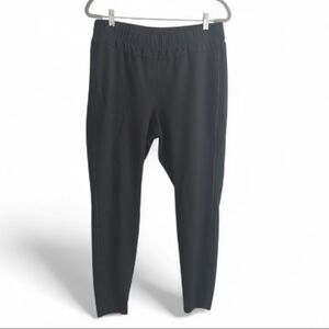 J.Jill Black High-Rise Elastic Waist Ponte Leggings With Piping Accent Size XL